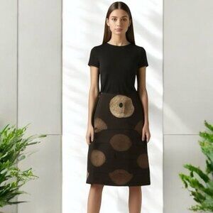 Jess C Paris Gold Circles A Line Skirt - Size 2
